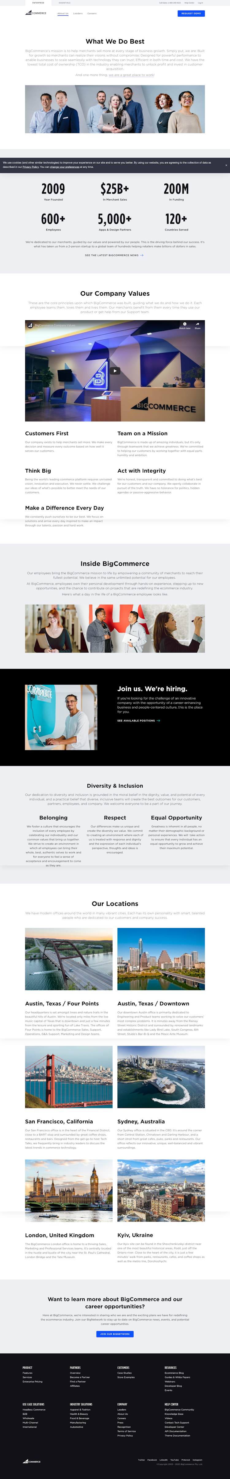 Bigcommerce About Us Page Design