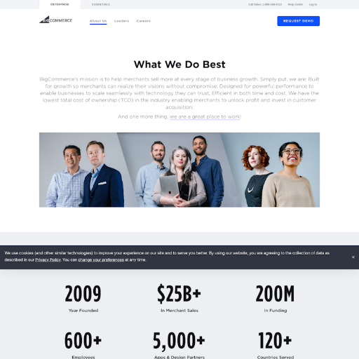 Bigcommerce About Us Page Design