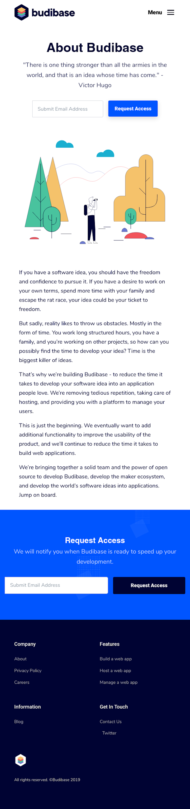 Budibase About Us Page Design