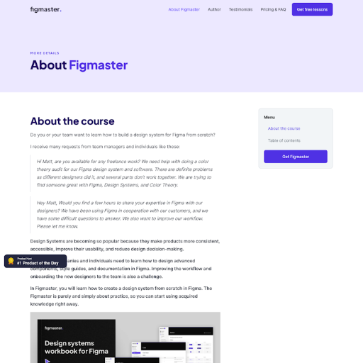 Figmaster About Us Page Design