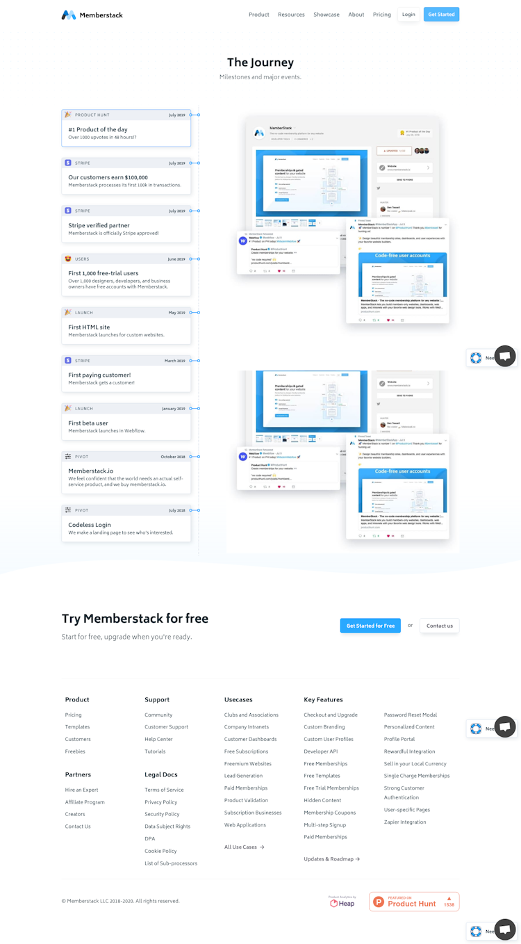 Memberstack About Us Page Design