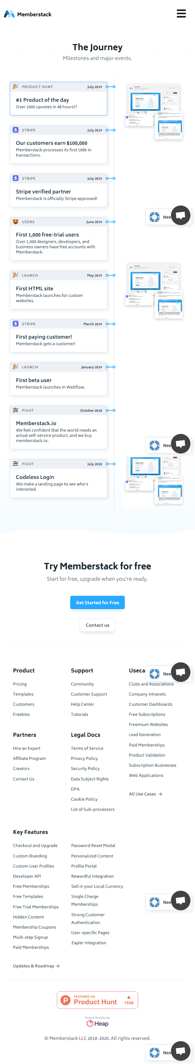 Memberstack About Us Page Design