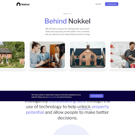 Nokkel About Us Page Design