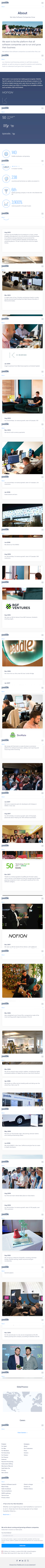 Paddle About Us Page Design